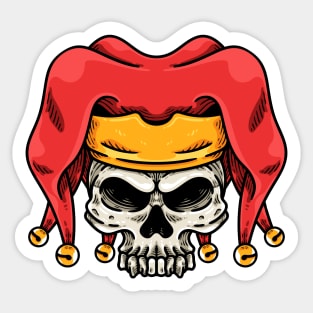 The Jester Skull Sticker